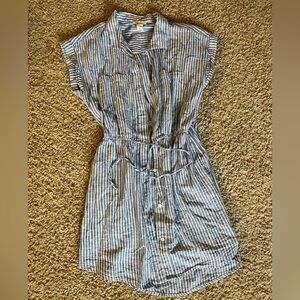 Japna Blue and White Striped Shirt